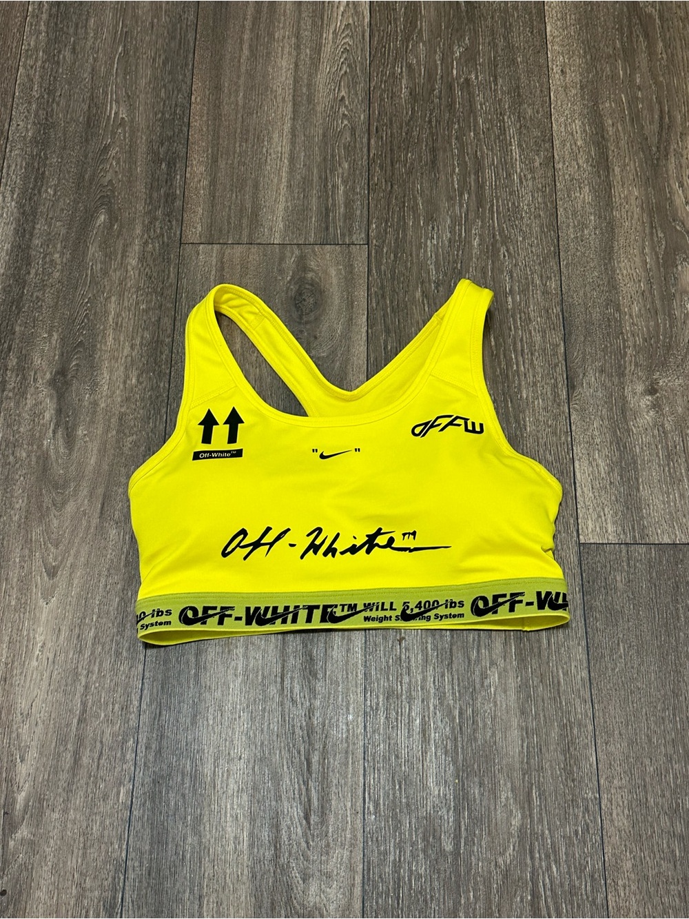 Off-White Yellow Sports Bra